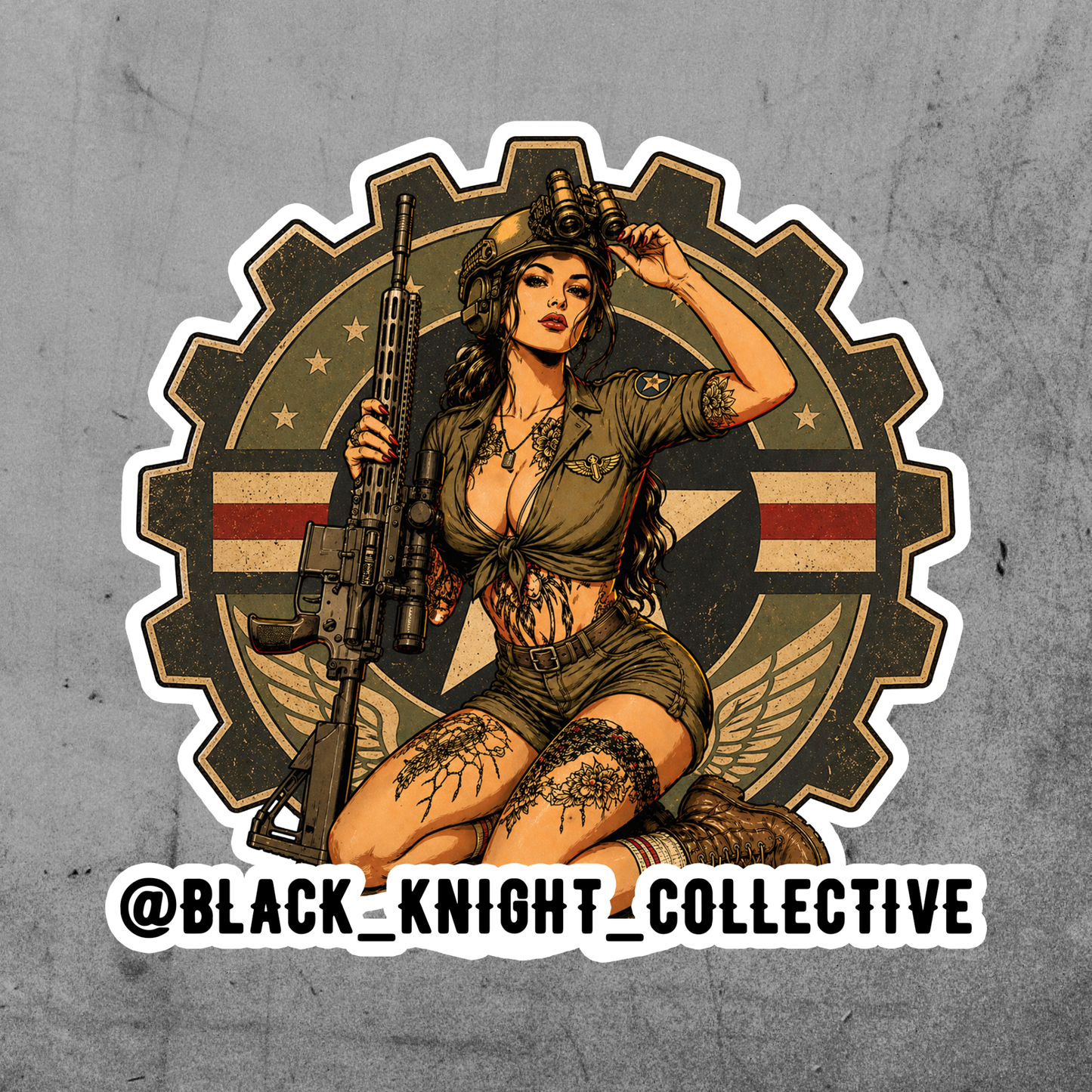 Limited Pin Up Girl 3" Sticker (A)