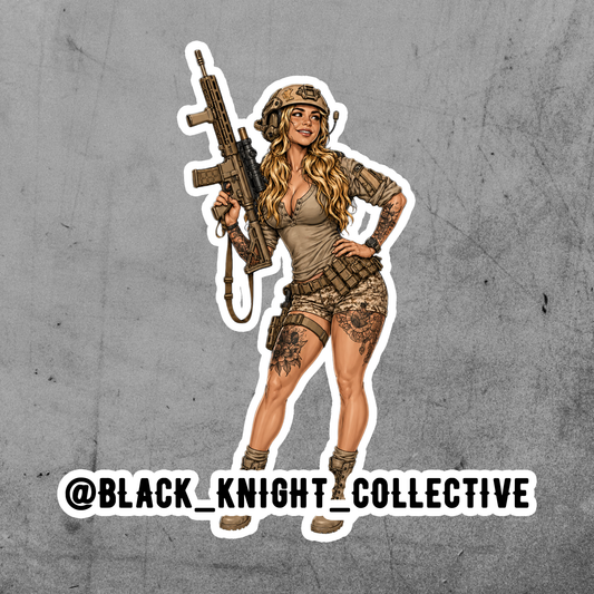 Limited Pin Up Girl 3" Sticker (C)