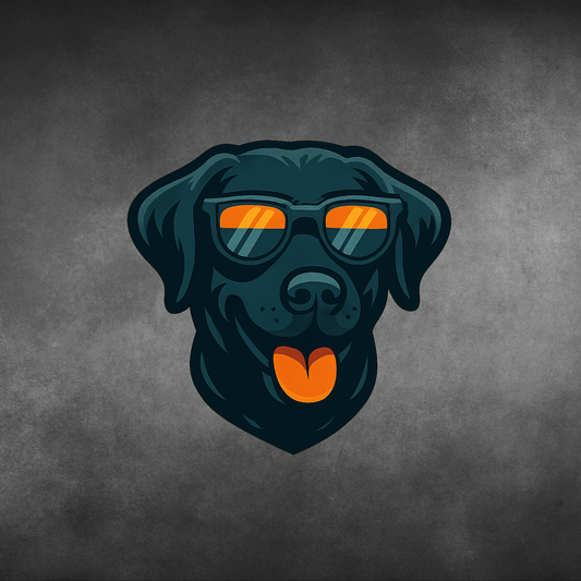 Black Lab K9 3" Sticker