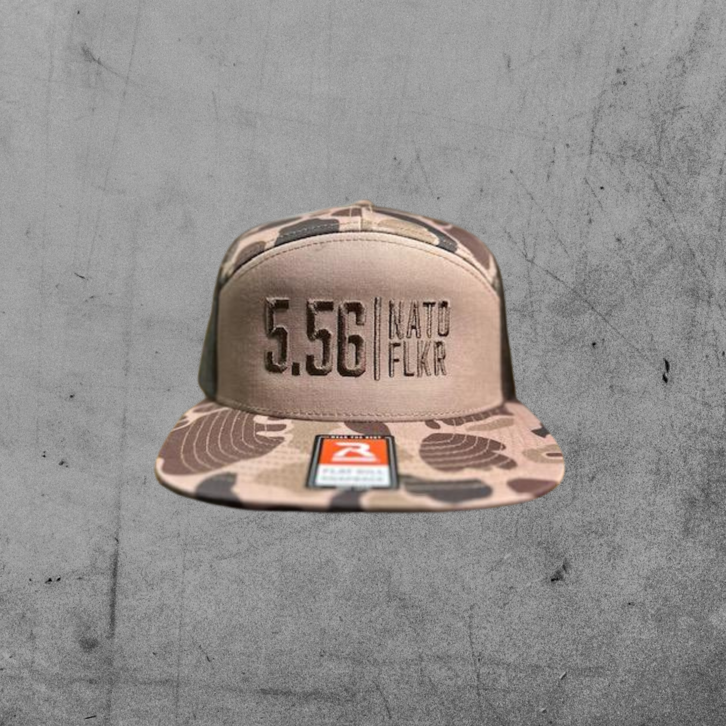 5.56 NATO FLKR 7 Panel Snapback (Duck Camo)