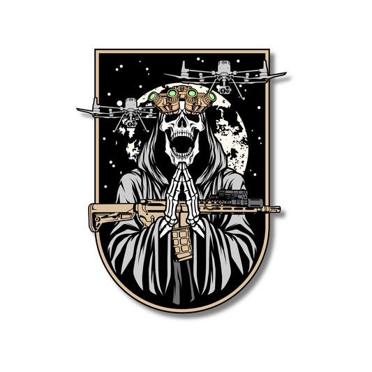 Drone Grim Reaper 3" Sticker